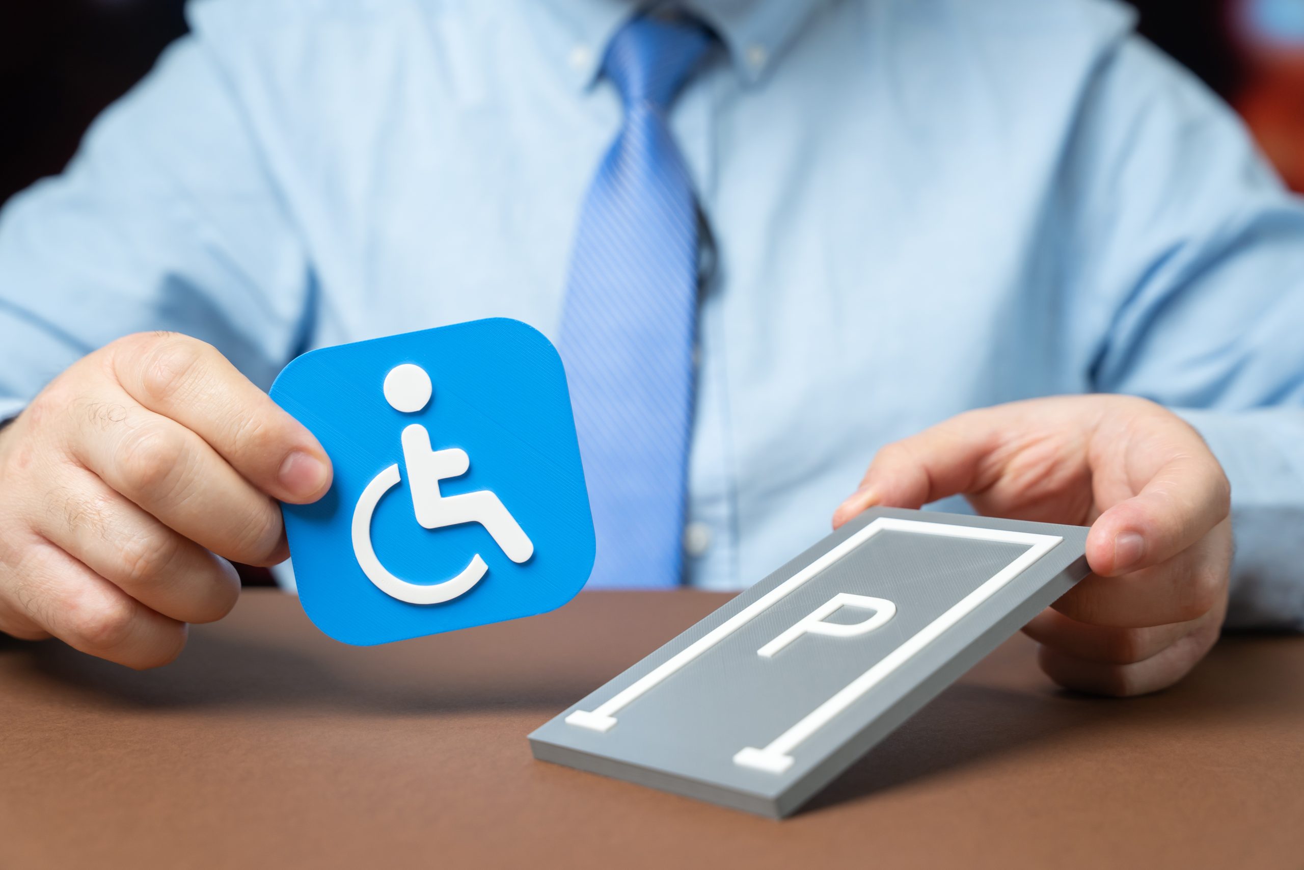 Creating more parking spaces for people with disabilities. Inclusive urban planning accessibility